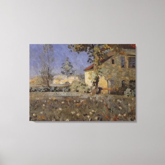 ヴィンテージムーリアピーターセンハウスインガーデン キャンバスプリント (正面)