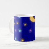 ヴィンテージムーンと星エッチングマグカップ コーヒーマグカップ (正面左)