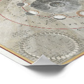 ヴィンテージムーンサイクルマップ ポスター (角)