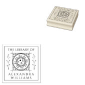 ヴィンテージムーンサン名前をカスタムする図書室 ラバースタンプ (押印)