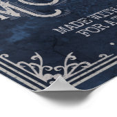 ヴィンテージムーンシャインヒルビリーメディシンカスタムグブルー ポスター (角)