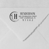 ヴィンテージムーンスケッチモノグラムネーム差出人住所 セルフインキングスタンプ