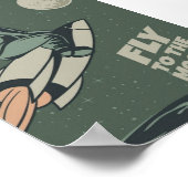 ヴィンテージムーントラベルポスター ポスター (角)