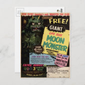 ヴィンテージムーンモンスター広告 ポストカード (正面/裏面)
