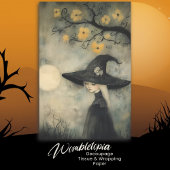 ヴィンテージムーンライトドリーミーウィッチハロウィーンデクページ 薄葉紙