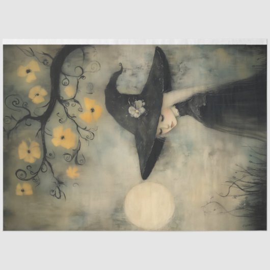 ヴィンテージムーンライトドリーミーウィッチハロウィーンデクページ 薄葉紙 (正面)