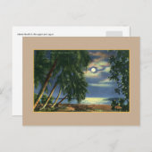 ヴィンテージムーンライトビーチビューマイアミビーチ ポストカード (正面/裏面)