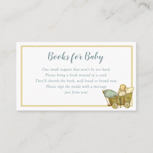 ヴィンテージムーン&スターズベビーシャワー エンクロージャーカード (正面)