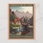 ヴィンテージメイエンヌフランス列車フランスの旅行 ポストカード (正面)