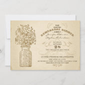 ヴィンテージメイスンジャーのリハーサル夕食招待状 招待状 (正面)