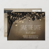 ヴィンテージメイスンジャーブークツリー日付カードを保存 案内ポストカード (正面/裏面)