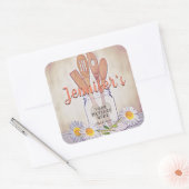 ヴィンテージメイスンジャー(ハート) スクエアシール (封筒)