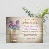 ヴィンテージメイスンジャー&フラワーズ結婚式招待状 招待状 (スタンド正面)