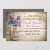 ヴィンテージメイスンジャー&フラワーズ結婚式招待状 招待状 (正面/裏面)