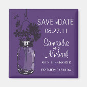 ヴィンテージメイスンジャー&ワイルドフラワーズザデイト マグネット (正面)