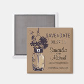 ヴィンテージメイスンジャー&ワイルドフラワーズザデイト マグネット (正面/裏面)