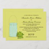 ヴィンテージメイソンジャーゲイ結婚式招待状 招待状 (正面/裏面)