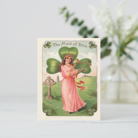 ヴィンテージメイドオブエリンセントパトリックデイカード ポストカード (スタンド正面)