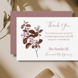 ヴィンテージメイブフローラ悔やみや弔慰サンキューカード ノートカード