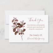 ヴィンテージメイブフローラ悔やみや弔慰サンキューカード ノートカード (正面)