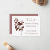 ヴィンテージメイブフローラ悔やみや弔慰サンキューカード ノートカード (正面/裏面インサイチュ)