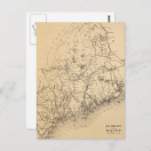 ヴィンテージメインの地図(1894) ポストカード (正面/裏面)