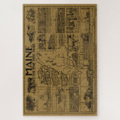 ヴィンテージメインの地図(1912) – タン ジグソーパズル (縦)