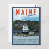 ヴィンテージメインコーストライトハウストラベル ポストカード (正面/裏面)