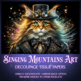 ヴィンテージメインコーンステームパンクお洒落デクページ 薄葉紙