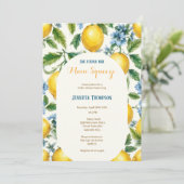 ヴィンテージメインスクイズ柑橘類ブライダルシャワー 招待状 (スタンド正面)