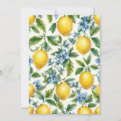 ヴィンテージメインスクイズ柑橘類ブライダルシャワー 招待状 (裏面)