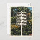 ヴィンテージメイントラベルポストパリ中国ペルー… ポストカード (正面/裏面)