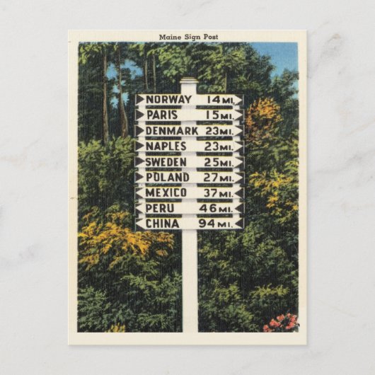 ヴィンテージメイントラベルポストパリ中国ペルー… ポストカード (正面)