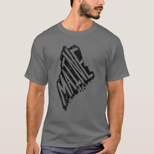 ヴィンテージメインマップワードデザイン Tシャツ (正面)