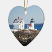 ヴィンテージメイン海ライトハウスセラミックオーナメント セラミックオーナメント (左)