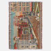 ヴィンテージメイン通りインバッファローブランケット スローブランケット (正面縦)