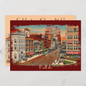 ヴィンテージメイン通りバッファローパーティの招待状 招待状 (正面/裏面)