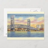 ヴィンテージメイン通りブリッジジャクソンビルハガキ ポストカード (正面/裏面)