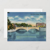 ヴィンテージメイン通りブリッジナシュアNH ポストカード (正面/裏面)