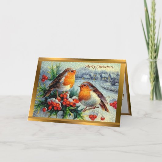 ヴィンテージメエレガントリークリスマス シーズンカード (正面)