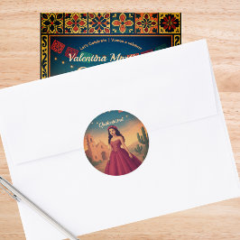 ヴィンテージメキシカンセアニラ15誕生日 ラウンドシール