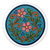 ヴィンテージメキシカンタラベラフォークアートセラミックノブ セラミックノブ (正面)