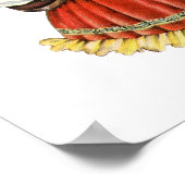 ヴィンテージメキシカン伝統的ガール ポスター (角)