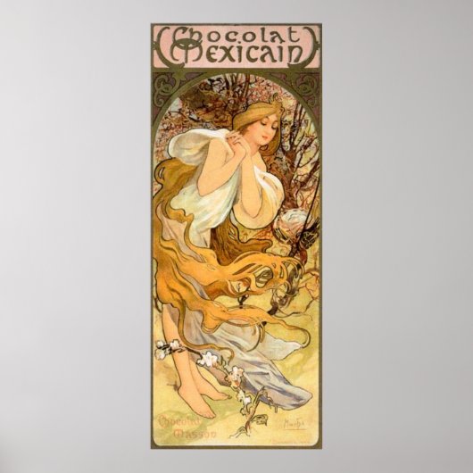 ヴィンテージメキシコのチョコレート広告 ポスター (正面)