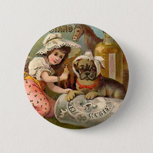 ヴィンテージメキシコのマスタング塗布剤Ad 缶バッジ (正面)