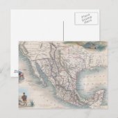 ヴィンテージメキシコの地図（1851年） ポストカード (正面/裏面)