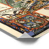 ヴィンテージメキシコシティの地図 ポスター (角)