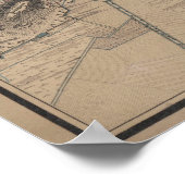 ヴィンテージメキシコシティの地図(1847年) ポスター (角)