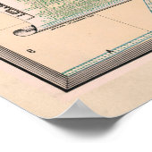 ヴィンテージメキシコシティの地図(1886年) ポスター (角)