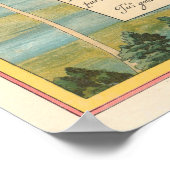 ヴィンテージメキシコシティの絵図(1628) ポスター (角)